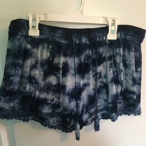 Blue flowy shorts